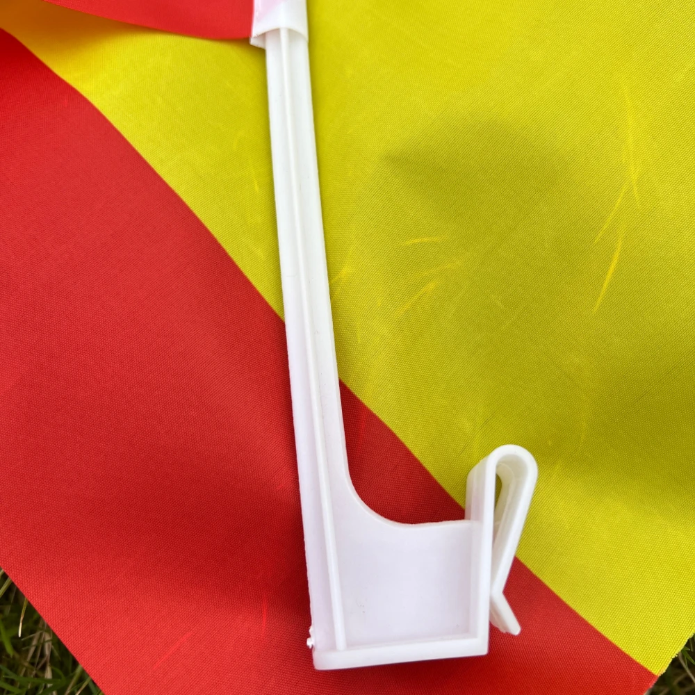 100% Polyester Spain  Flags30x45cm Spanish car flag 12x18 inch   plastic flagpole decoration flag