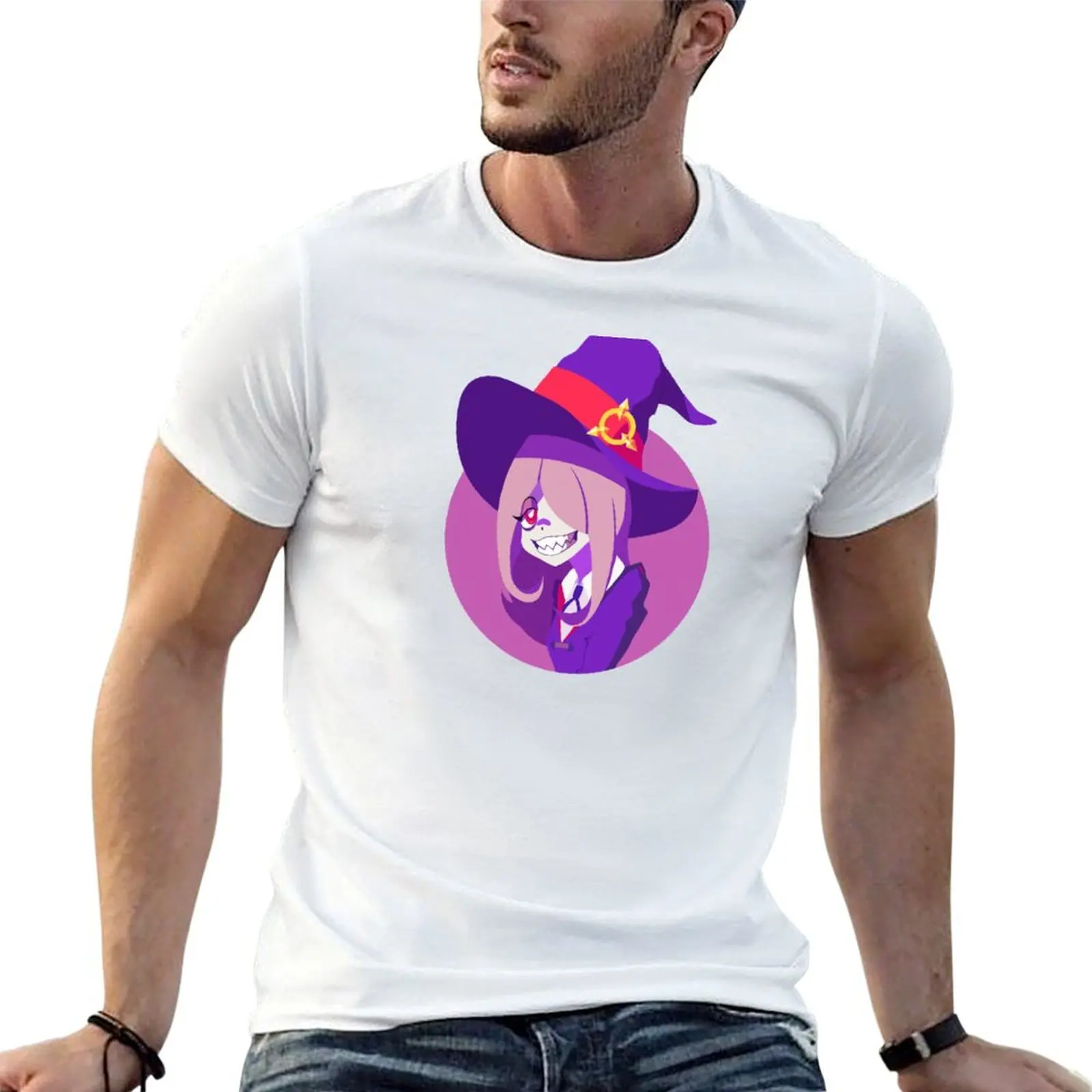 Camiseta Sucy Manbavaran-Little Witch Academia, camiseta para hombre, camisetas 100% de algodón para hombre, camiseta