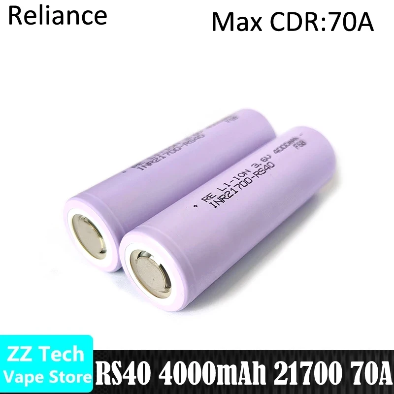 

Аккумулятор All Tab Reliance RE RS40 21700, 4000 мАч, 3.6В, перезаряжаемый, CDR 70A 17.5C, высокотоковый, для электроинструментов, аналог EVE 40PL
