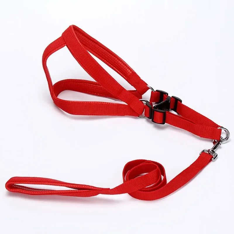 2.0cm Foam Padded  Harness Leash Set for Dogs Nylon Dog Harness for Large Dogs Three Colors Dog Lead Rope