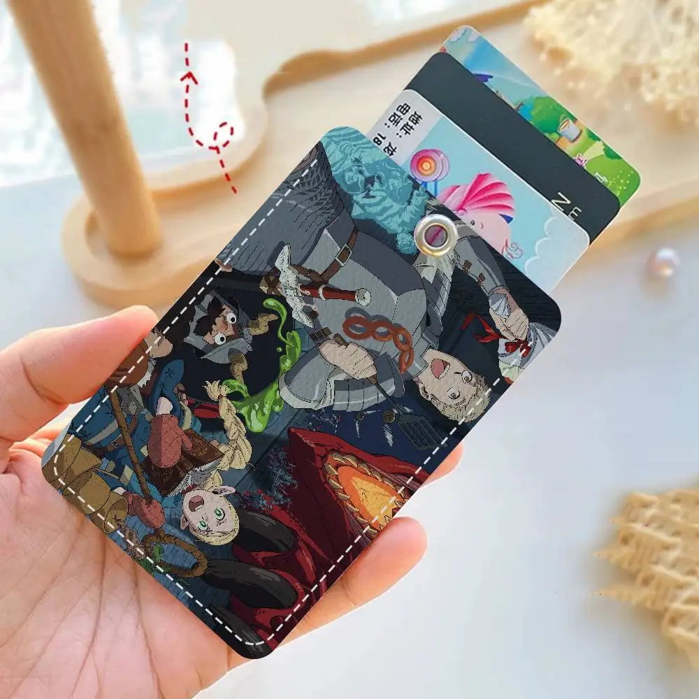 أنيمي لذيذ في الزنزانة بو الجلود الناعمة مستطيلة حامل بطاقة المفاتيح التعريفي مصعد غطاء للحماية الشباب Faion Accory