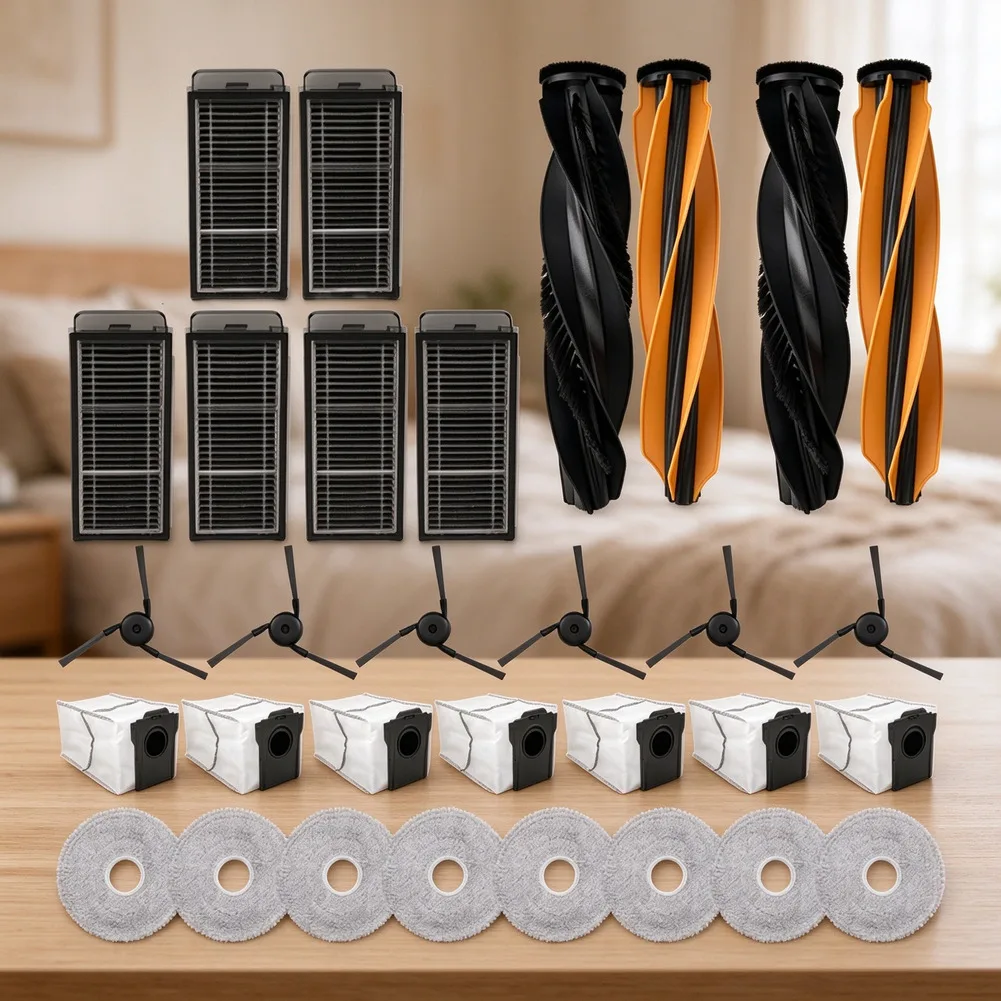 Main Brushes Filters Dust Boxes Mopping Pads Kits Compatible For Dreame X50s Ultra- Robot Vacuum Cleaner Accessories