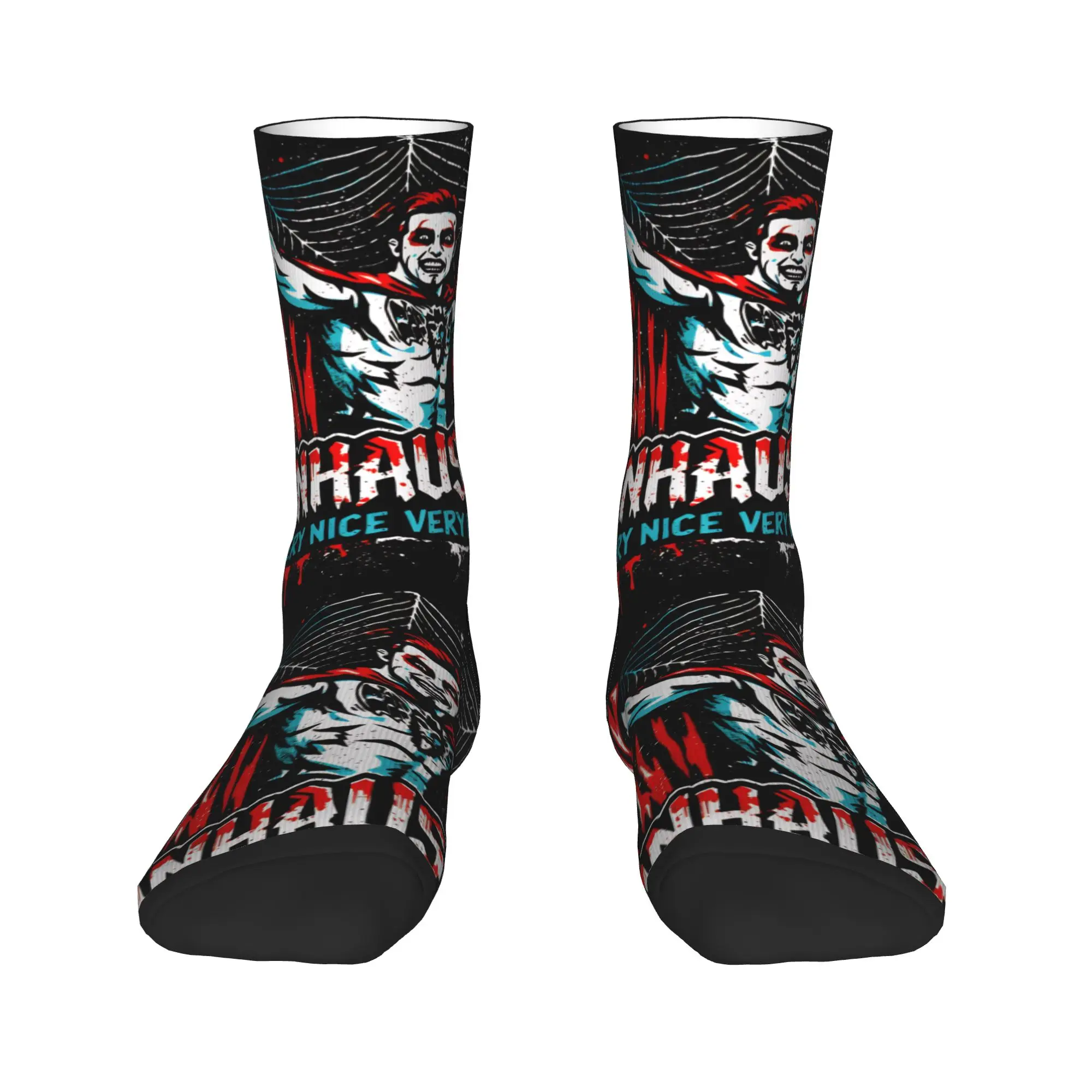 

Забавные носки с рисунком Danhausen Wrestling Stockings от Very Nick Very Evil, зимние нескользящие носки для женщин и мужчин, дышащие носки для велоспорта