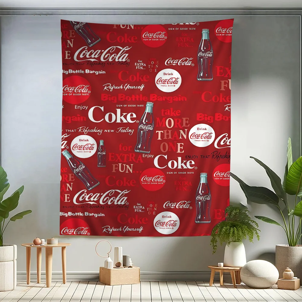 C-coca-cola Colorful Tapestry Wall Hanging Hanging Tarot Hippie Wall Rugs Dorm Art Home Decor