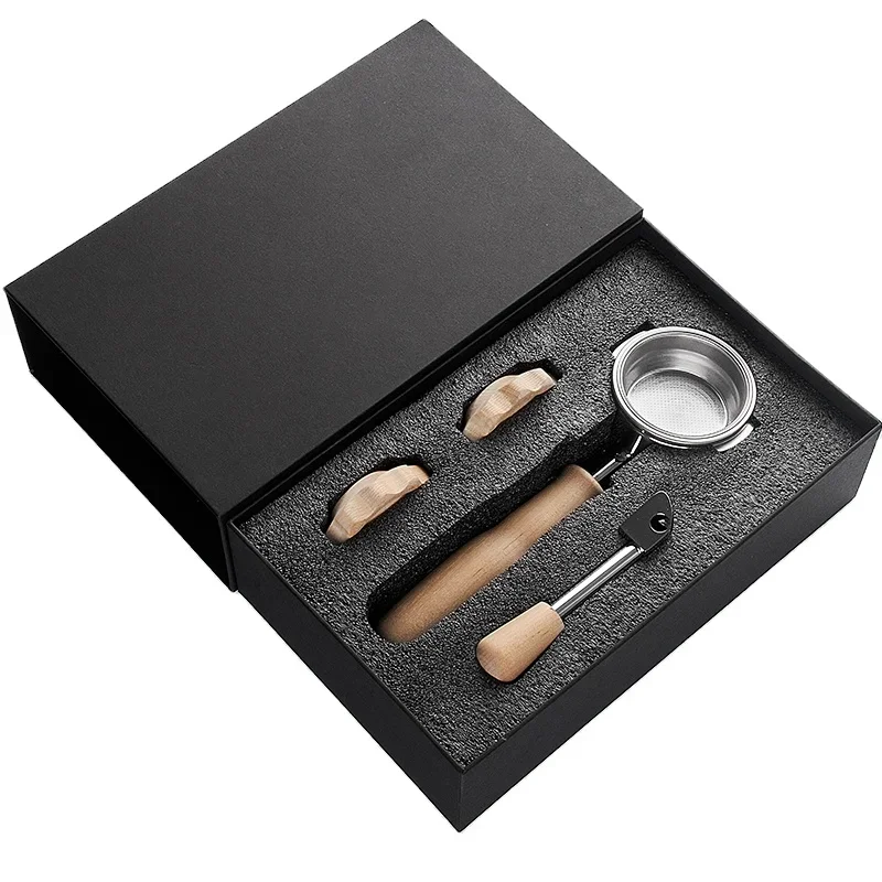

Espresso Steel Coffee Machine Handle Solid Wood Coffee Machine Modification Accessories