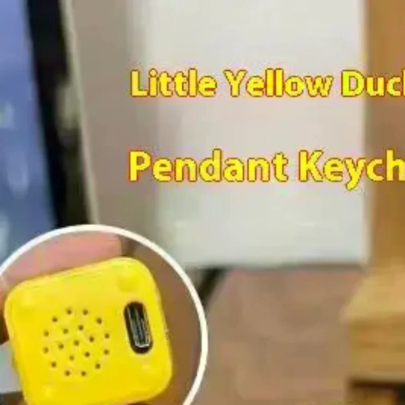 Funny Croaking Frog Duck Keychain Rechargeable Keyboard Fidget Clicker Sound Keyring With LED Light For Stress Relief