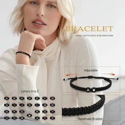 26 A-Z Initial Letters Bracelets For Women Charm Exquisite Braided Rope Wristbands Adjustable Bangle Couple Valentine's Gifts