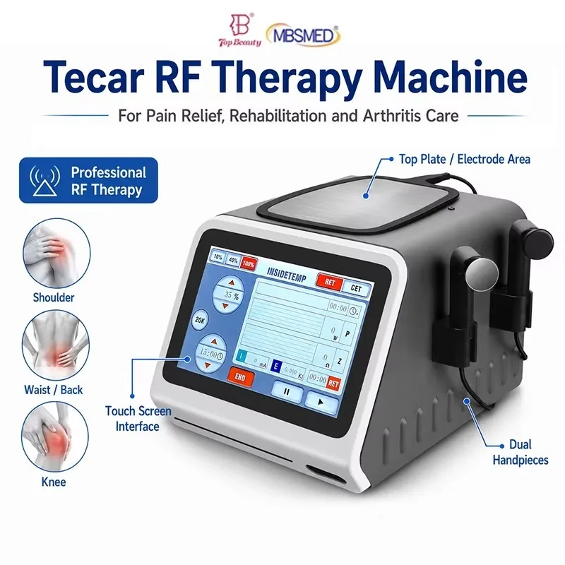 High Power Output Rehabilitation Therapy Tabletop Tecar Physiotherapy Machine for Home Use