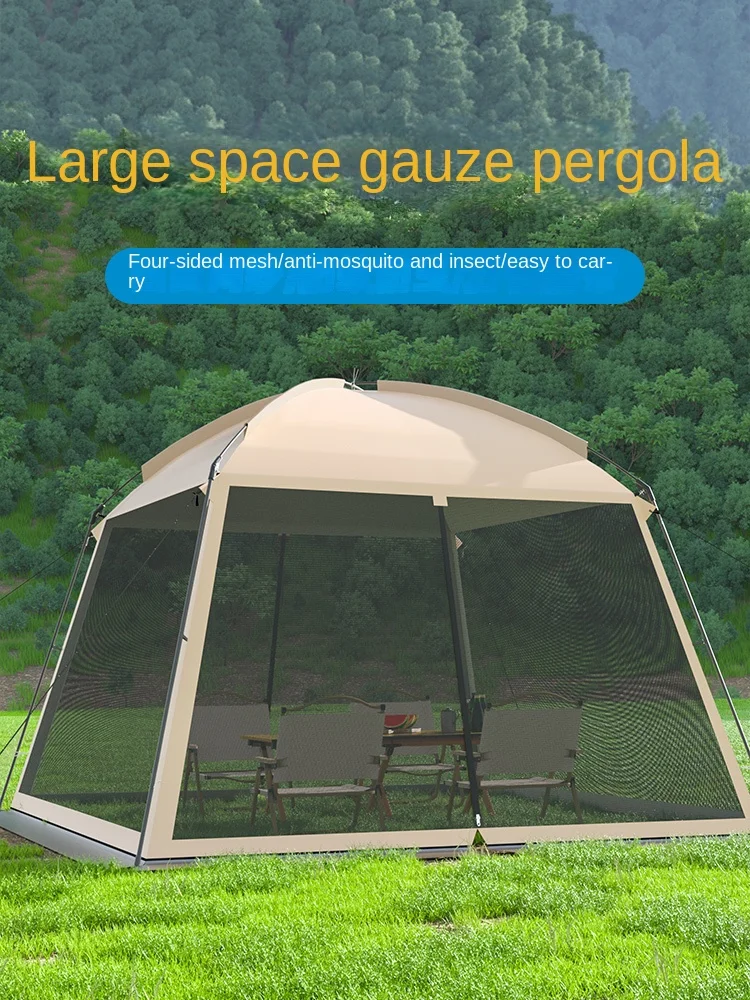 Outdoor Camping Tent Mesh Sunshade Portable Anti Mosquito Pergola Canopy