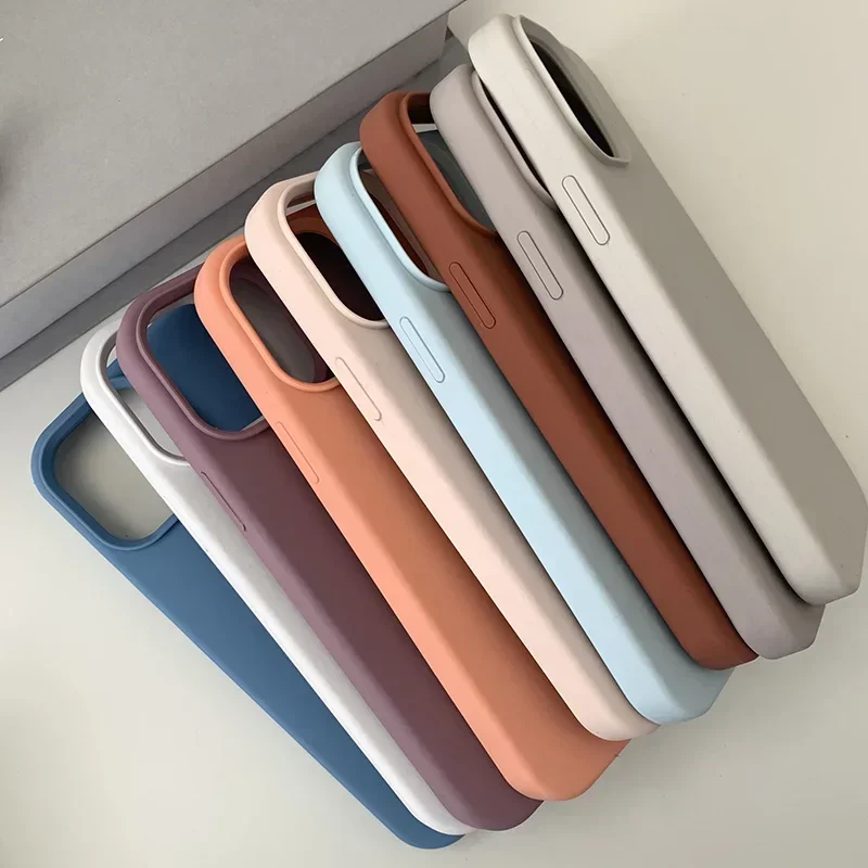 Capa de telefone de silicone líquido para iPhone, iPhone 15 Pro Max, iPhone 14, iPhone 13, iPhone 12, iPhone 11 Pro Max, iPhone XR, iPhone XS, iPhone X, iPhone 15