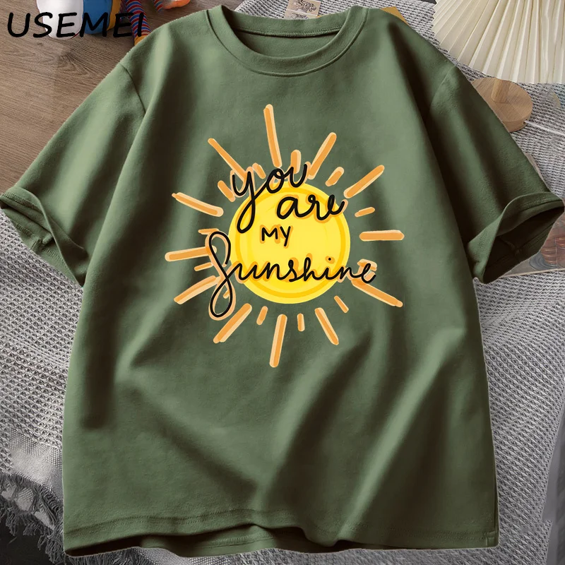 You Are My Sunshine T-shirt Cotton Man Short Sleeve T-shirts Funny Printed Tees Men Women Streetwear Male Clothes Vintage