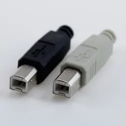 1Pcs USB 2.0 Type B 2 Pin DIY Male Printer Port Assembly Adapter Connector DIY Plug Socket Solder Plastic Shell 4 in 1