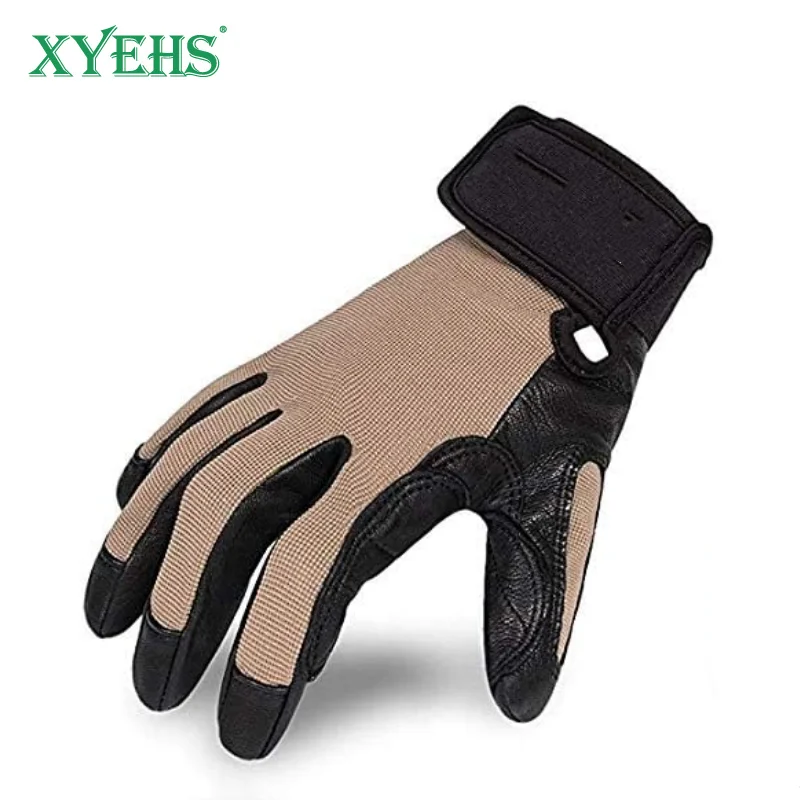 XYEHS Cadet Climbing Safety Work Gloves Palm & Fingertip Reinforced, Great Grip Comfortable Fit for Construction Outdoor Sports