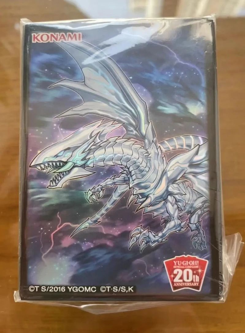 40Pcs Yugioh Duel Monsters 20th ANNIVERSARY Blue-Eyes Alternative White Dragon Collection Official Sealed Card Protector Sleeves