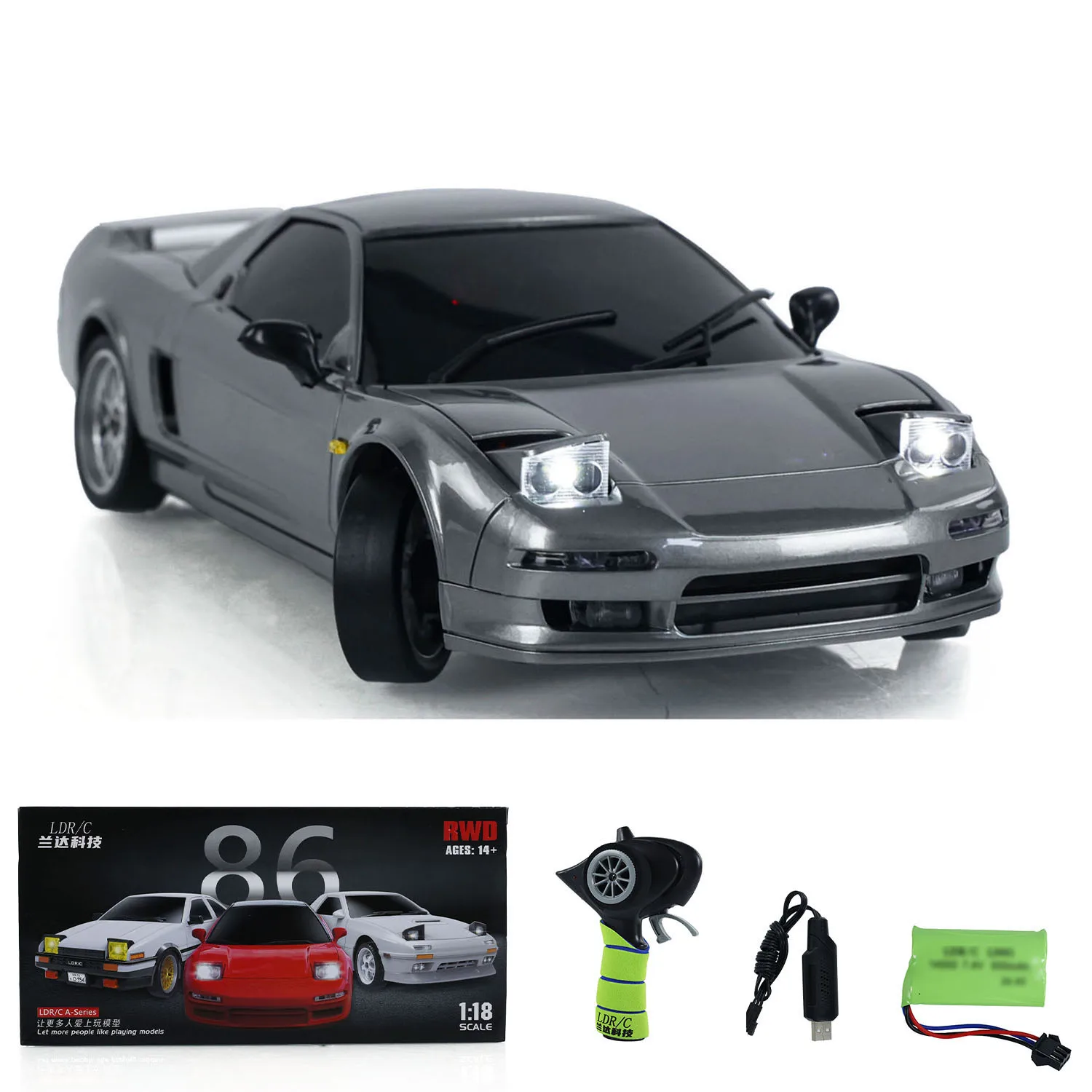 RC Racing Drift Car 1/18 RWD 4x2 Electric Vehicles Model Gyroscope LDRC LD1803 Model Endless Fun for Boys Mini RC Toys Gifts