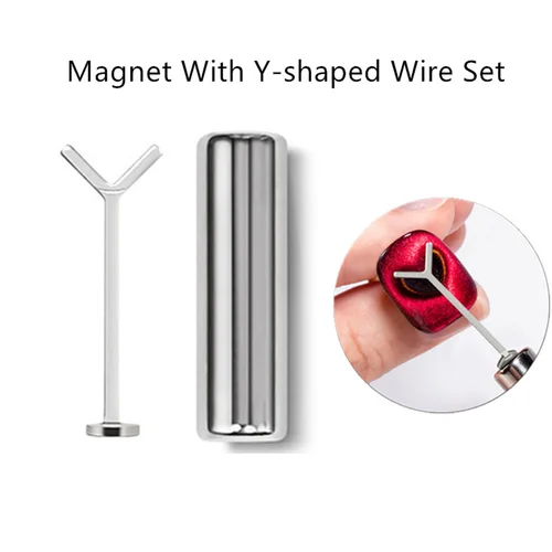 Palo magnético para uñas de ojo de gato con alambre en forma de Y, creación para esmalte de Gel UV de ojo de gato, herramientas con efecto corazón, herramientas para manicura DIY