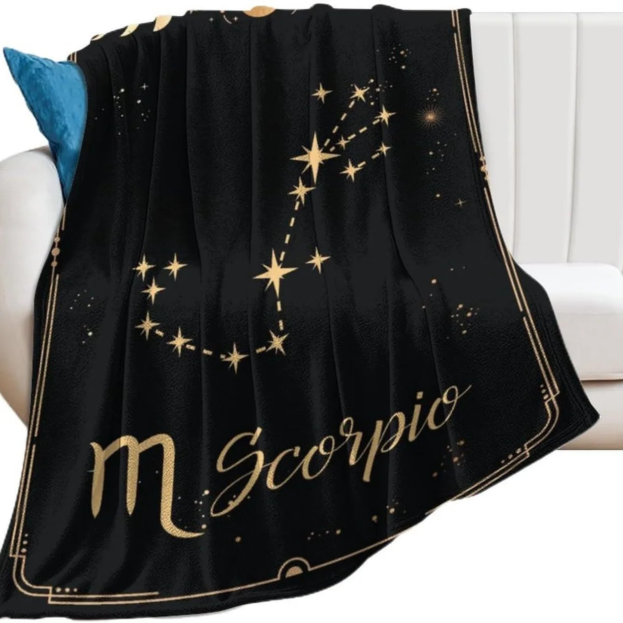 Twelve zodiac signs patterns Printed Blanket for Sofa Bed Travel Camping Living Room Conditioning Blanket for All Seasons Gifts