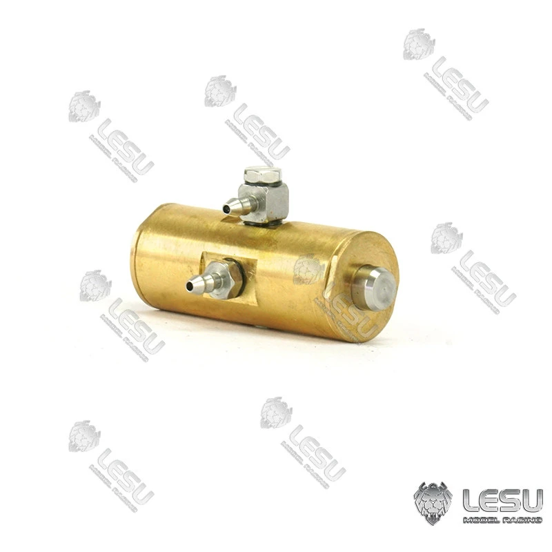 LESU Simulation Brass Hydraulic Cylinder Heavy Engineering Excavator Arm Quick Removal Hydraulic Parts Excavator Model Y-1542