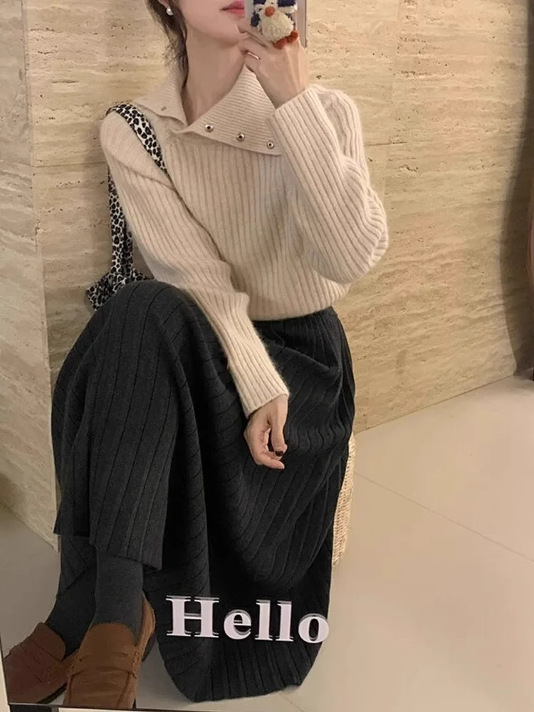 ملابس تريكو نسائية ذات ياقة ثانية لخريف وشتاء جديد Sle High Ne تصميم ملابس داخلية علوية طبقة أساسية قمة قابلة للتنفس #4