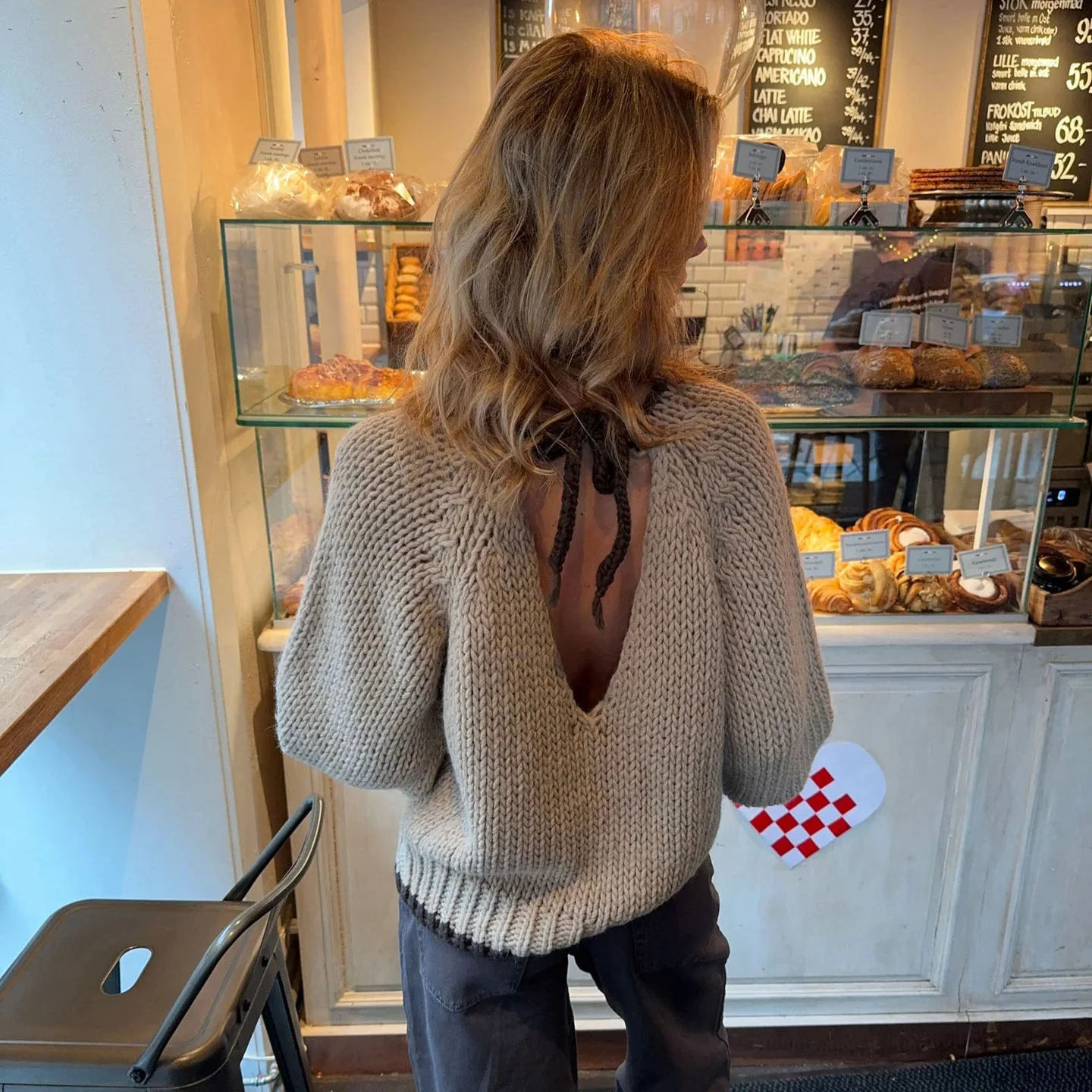 

Sexy Loose Knitted Sweater Round Neck Backless Belted Women's Base Layer Shirt Autumn Winter Independent Station Lazy Style