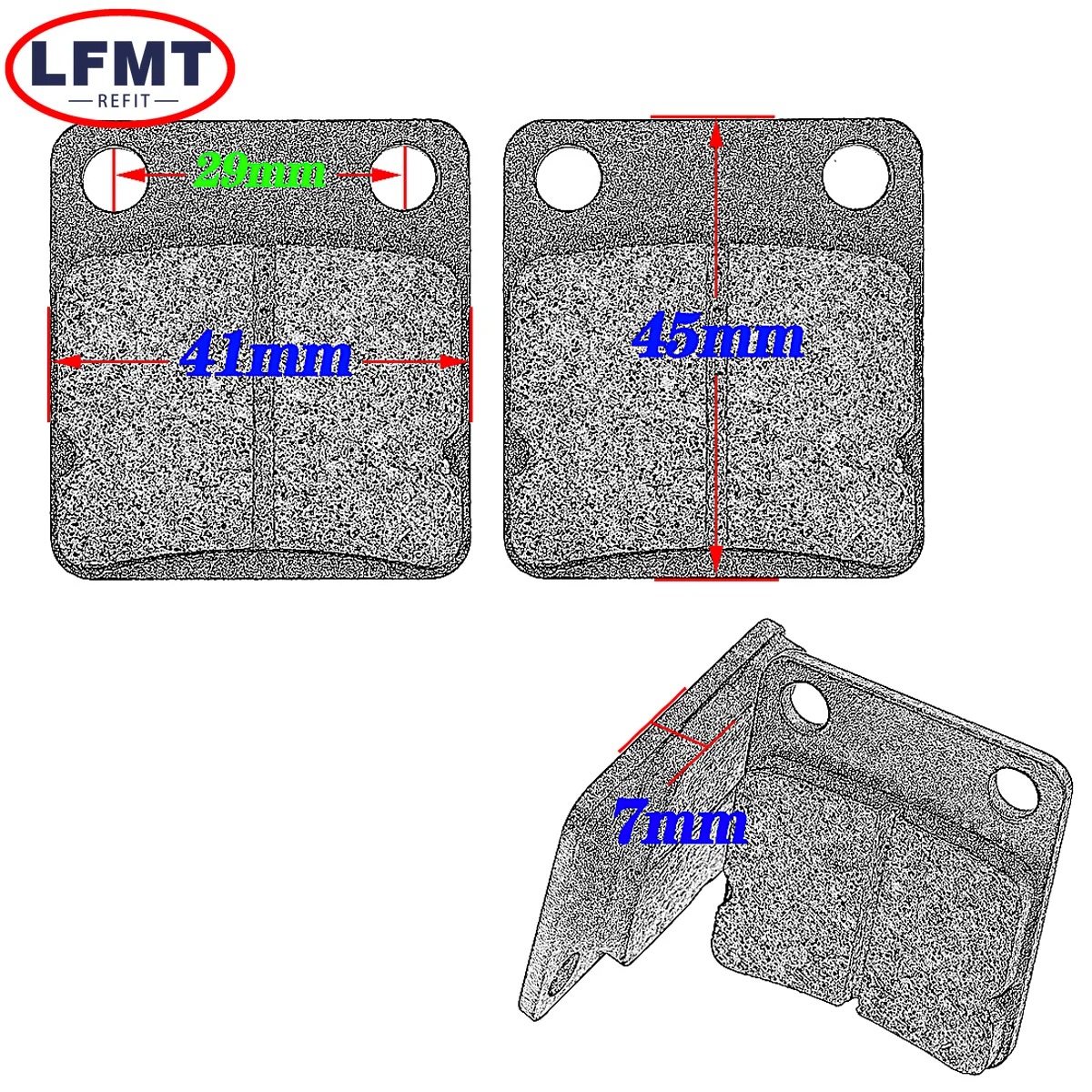 Motorcycle electric bike universal brake pad front and rear combination parts For YAMAHA YFZ350 Banshee 350 Honda 145 Kodiak YFM