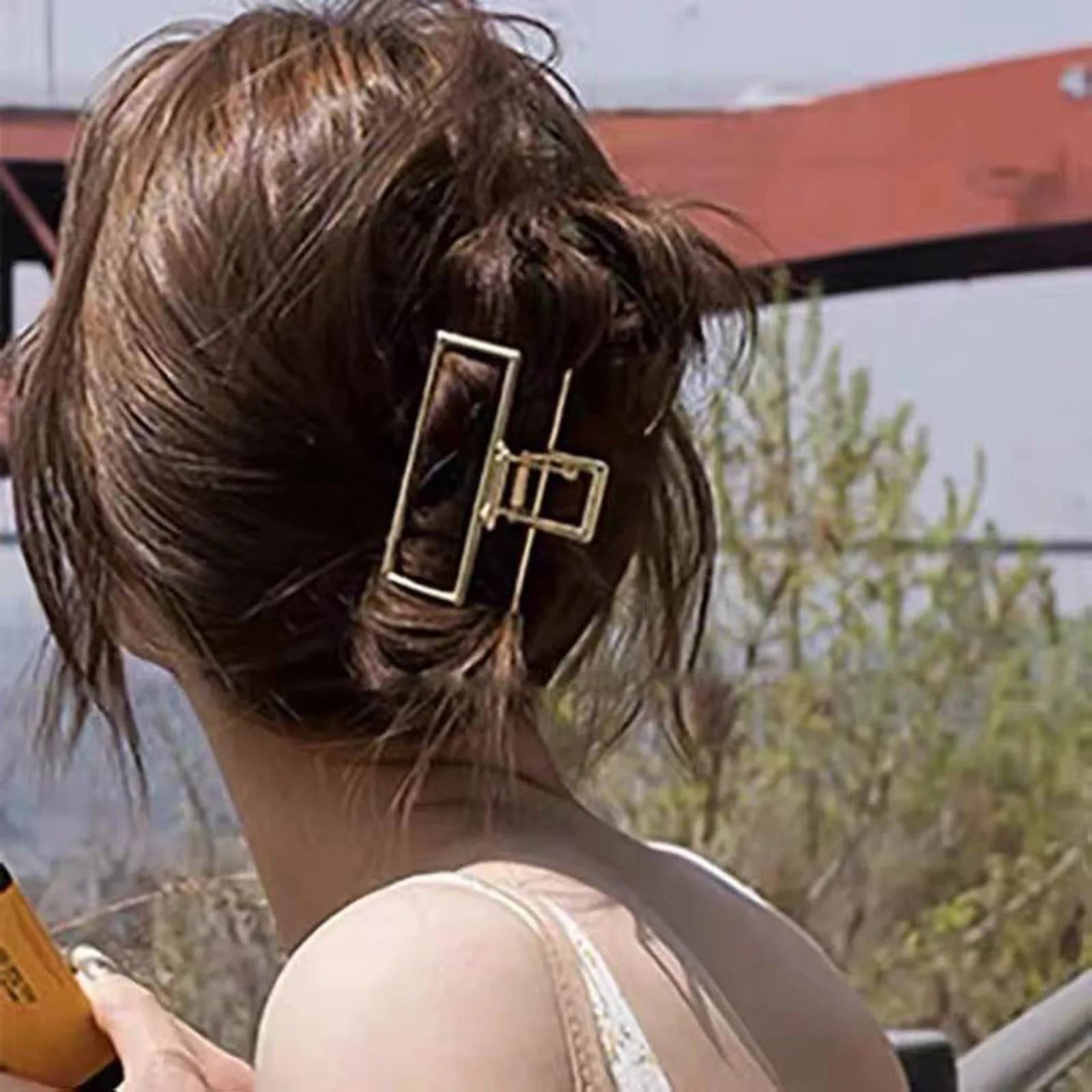 Geometric Metal Hair Claw para mulheres e meninas, Crab Clips, Elegant Twist Headband, Hairpin, Hair Clamps, Acessórios de moda