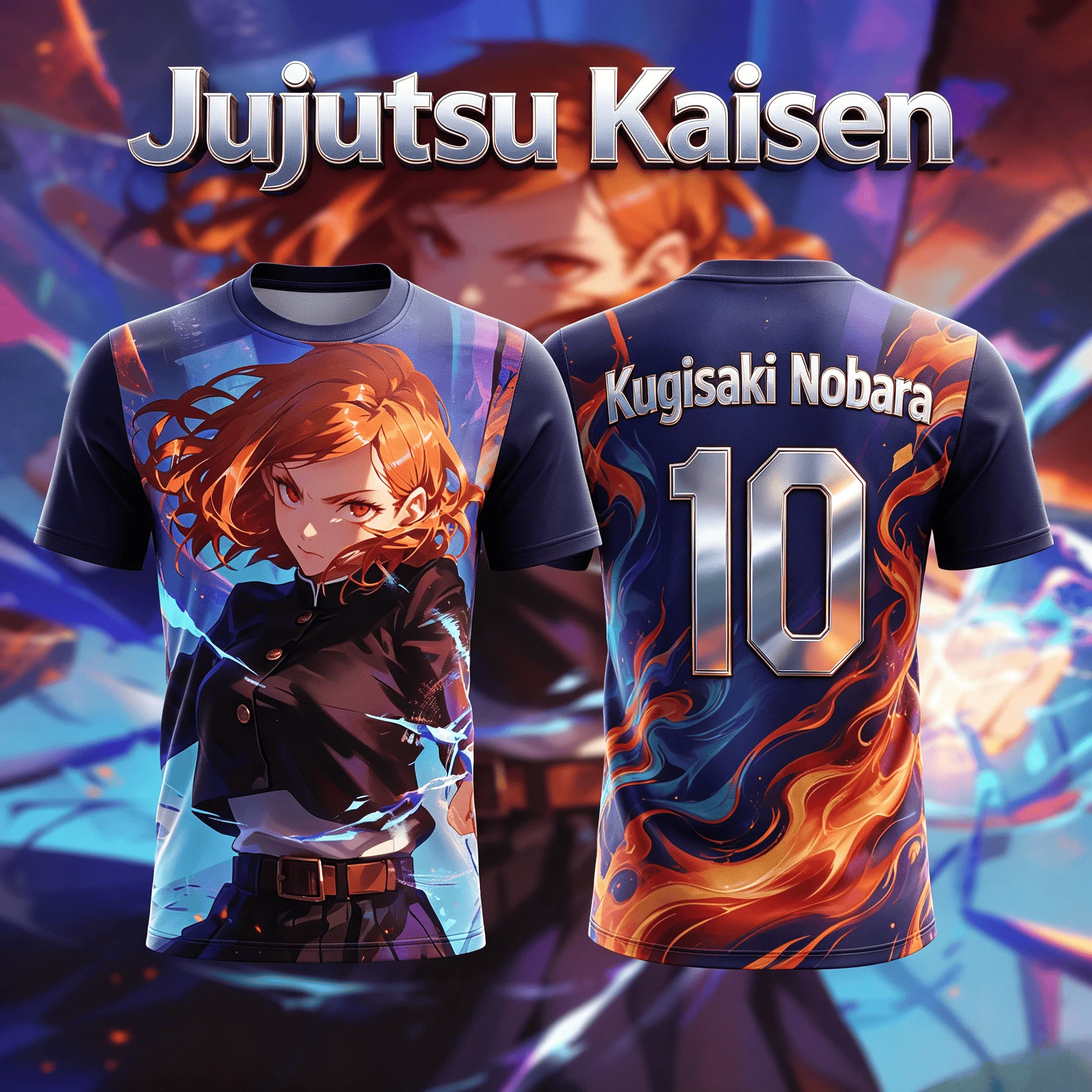 Anime Jujutsu Kaisen Nobara Kugisaki 3D Print Breathable Sports T-shirt Y2K 2026 Summer Trendy Unisex Tops for Adults Kids