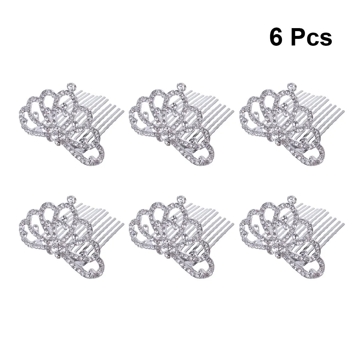 

6pcs Children Crown Hairbands Rhinestone Kids Headdress For Party Carnival Festival Hair Accessories Girls Durable Comfortable