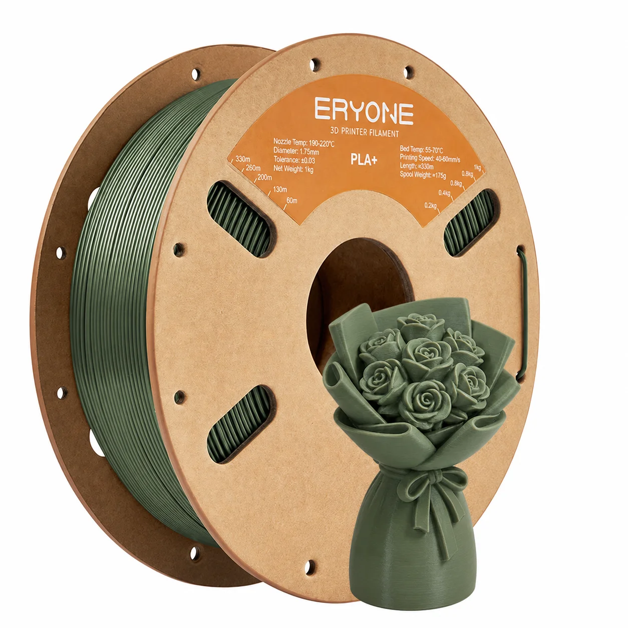 ERYONE PLA+ 3D Printer Filament 1.75mm +/-0.03mm PLA plus 3D Printing Filament for Professional And Hobbyist Use