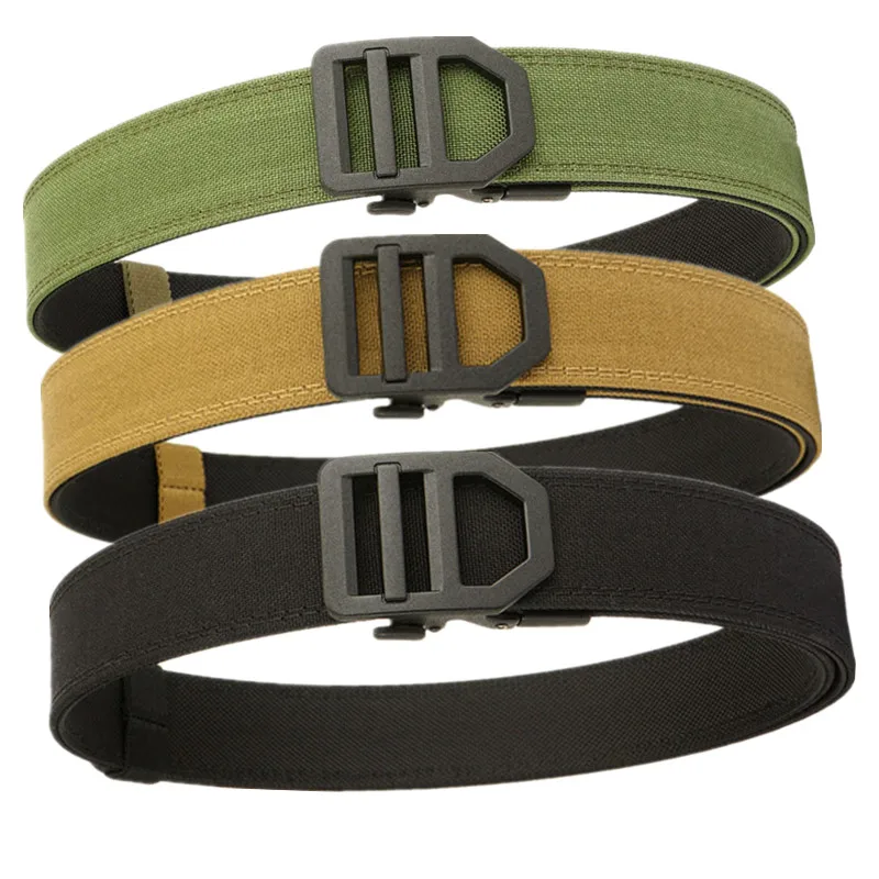 

Tactical Ratchet Canvas Belt Load-bearing Gun Belt Training Belt Outdoor Sports Shooting Hiking Hunting Casual Belt Girdle