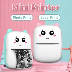 Portable Thermal Printer MINI Wirelessly BT 203dpi Photo Label Memo Wrong Question Printing With USB Cable Imprimante Portable