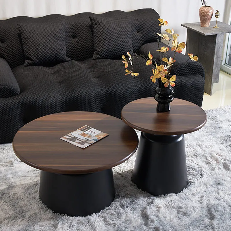 #Customized coffee table combination small apartment living room sofa round simple modern household wrought iron coffee table co