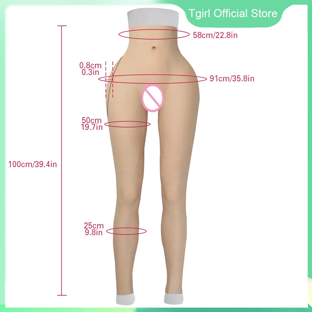 Tgirl Fake Vagina Panties for Men Fake Ass Thickened Hip Cosplay Women with Vagina Tube for Transgender Crossdresser Dragqueen