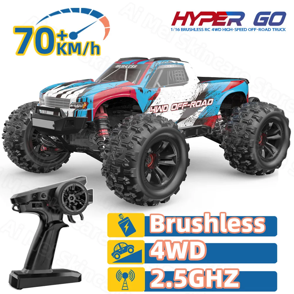 MJX 16208 70KM/H Brushless 1/16 RC Car 4WD High Speed RC 4x4 off Road RC Drift Car Remote Control Car Monster Truck Toys Wltoys