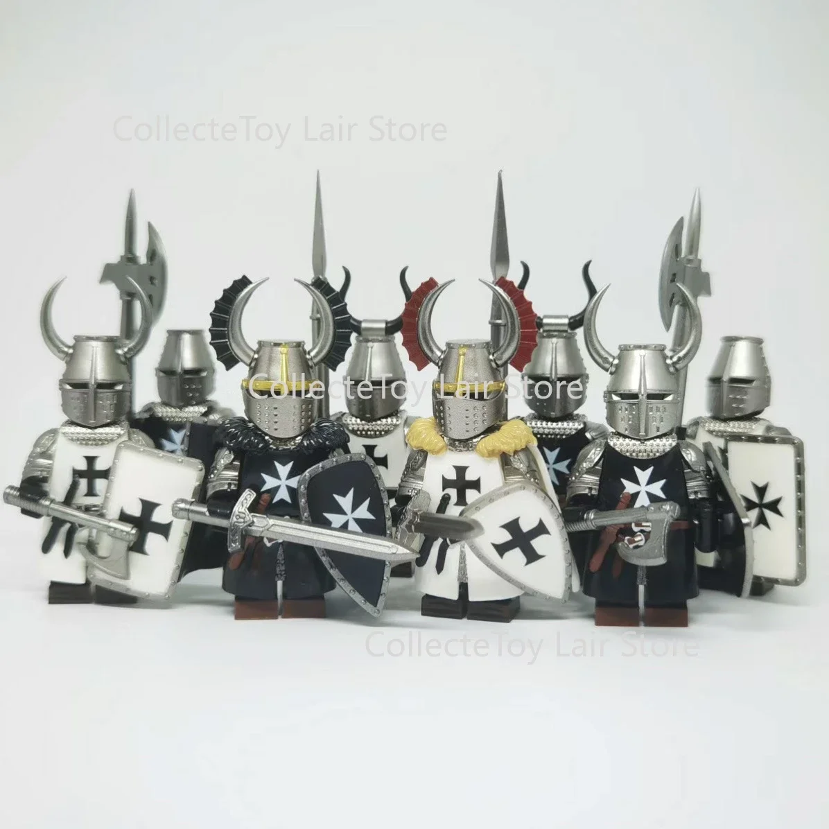 Demon's Souls Tower Knight Medieval Knights Crusader Alliance Guard Third Party Assembly Toy Building Blocks Figurines Ornaments