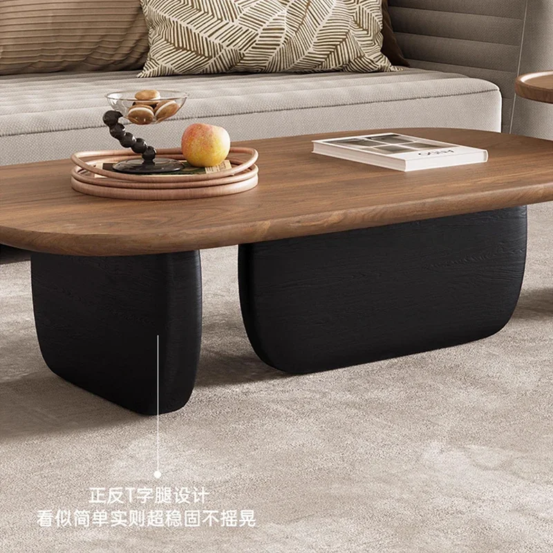 طاولة القهوة الخشبية wabi-sabi مصمم الإنترنت المشاهير المنزل الرجعية الجوز الأمريكي الحديثة غرفة المعيشة البسيطة