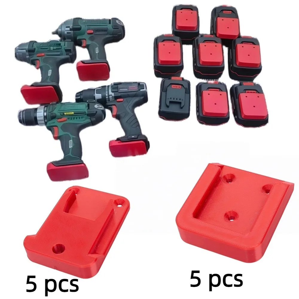 Soporte de Pared para Herramientas Lidl Parkside X20V Team Series, Soporte de Pared para Batería (No Incluye Herramientas ni Batería)