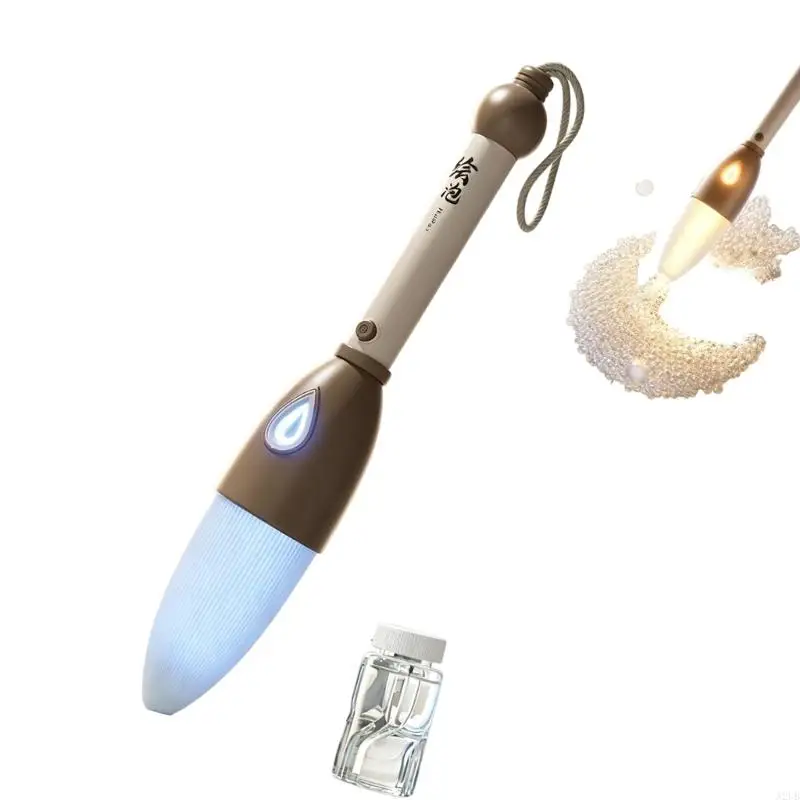 Automatic Bubbl Making Brush Pen with Button-Activated Release, No Manual Blowing Needed Outdoor Activity A2UB