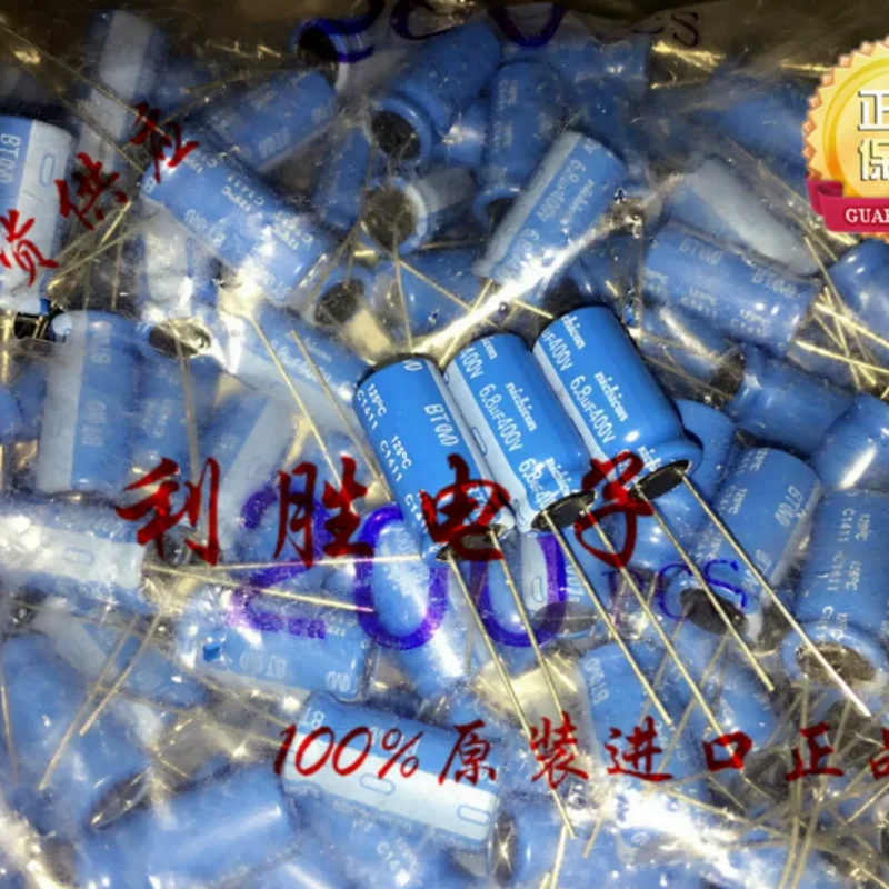 10PCS-100PCS  6.8UF 400V Japanese Nichicon capacitor 400V6.8UF 10 * 20 BT high temperature resistance 125 degrees