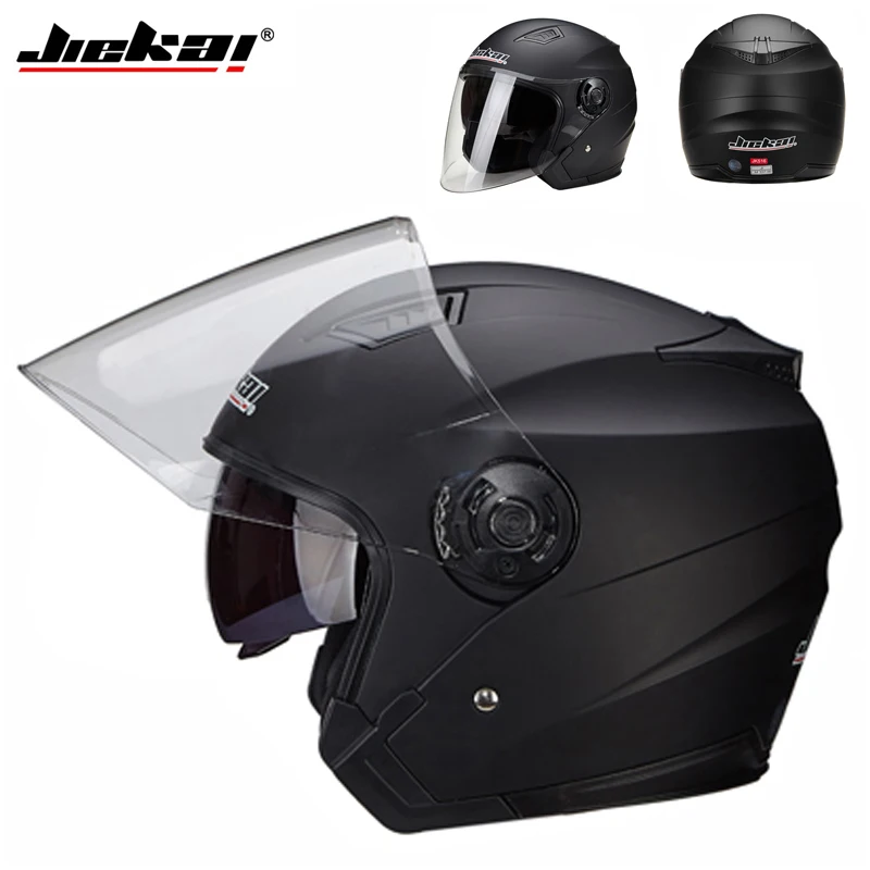 

JIEKAI Motorcycle Half Helmet Men Dual Lens Scooter Moto Casco Village Riding Capacete De Moto Motocross Helmets