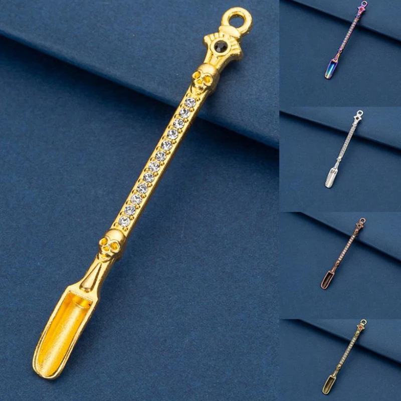 

1pc Mini Shovel Powder Spoon Kitchen Supplies Salt Teaspoon Cigarette Metal Micro-tuning Bottle Tea Herb Powder Spade Tools