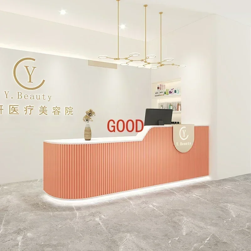 Reception Business Modern Furniture Aesthetic Help Desk Salon Supermarket Counter Table Spa Front Bancone Reception Reseption