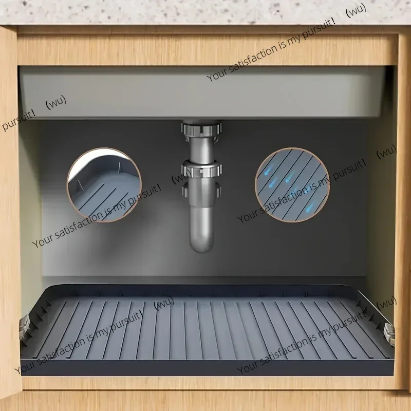 

Durable mats under sinks, waterproof coating for drip trays in kitchen and bathroom cabinets, easy-to-clean storage solutions