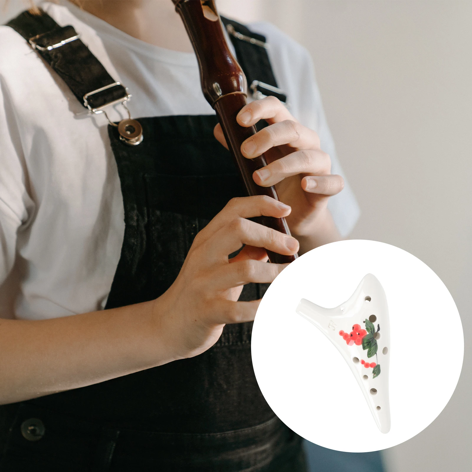 

Ceramic Ocarina Wind Instrument Beautiful Design Easy To Use Perfect For Beginners And Musicians