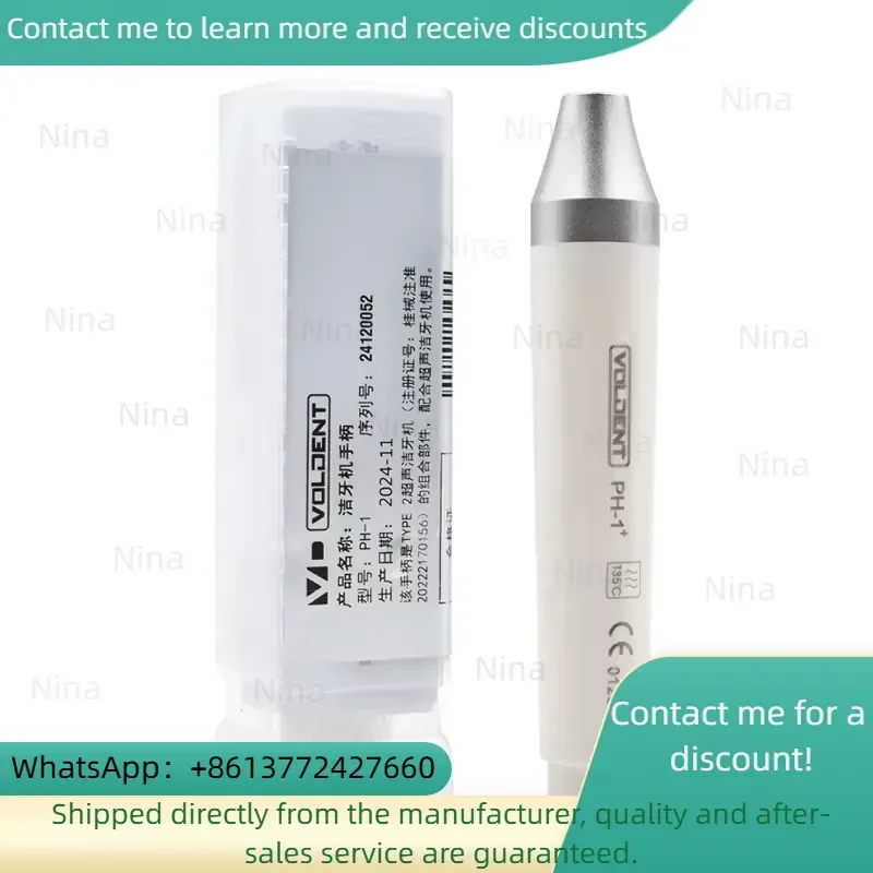 LED Ultrasonic Piezo Scaler Handpiece PH-1 Detachable Handle Fit for Compatible EMS/MaxPiezo Scaler Parts