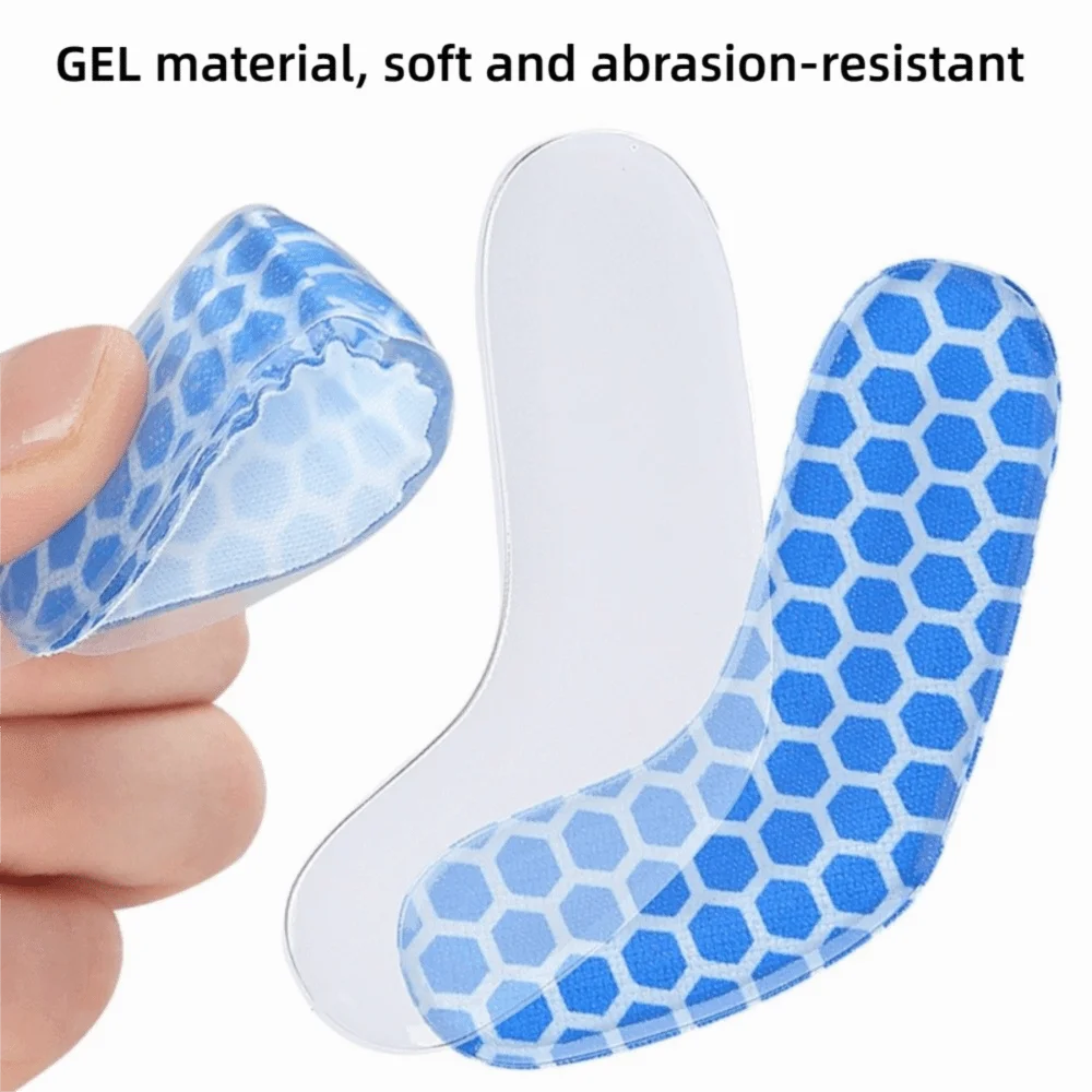 Gel Cushioning Gel Pad for Ski Boots Breathable Polyester Curved Ski Boots Heel Protector Adhesive Durable Ski Boots Ankle Pad
