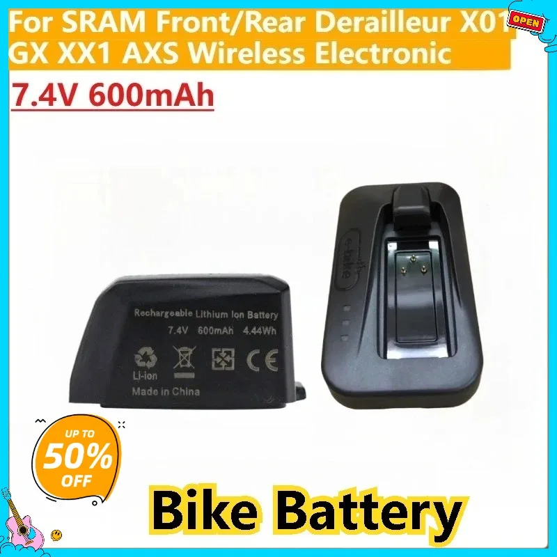 New Replacement Bike Battery 7.4V 600mAh for SRAM Front/Rear Derailleur X01 GX XX1 AXS Wireless Electronic