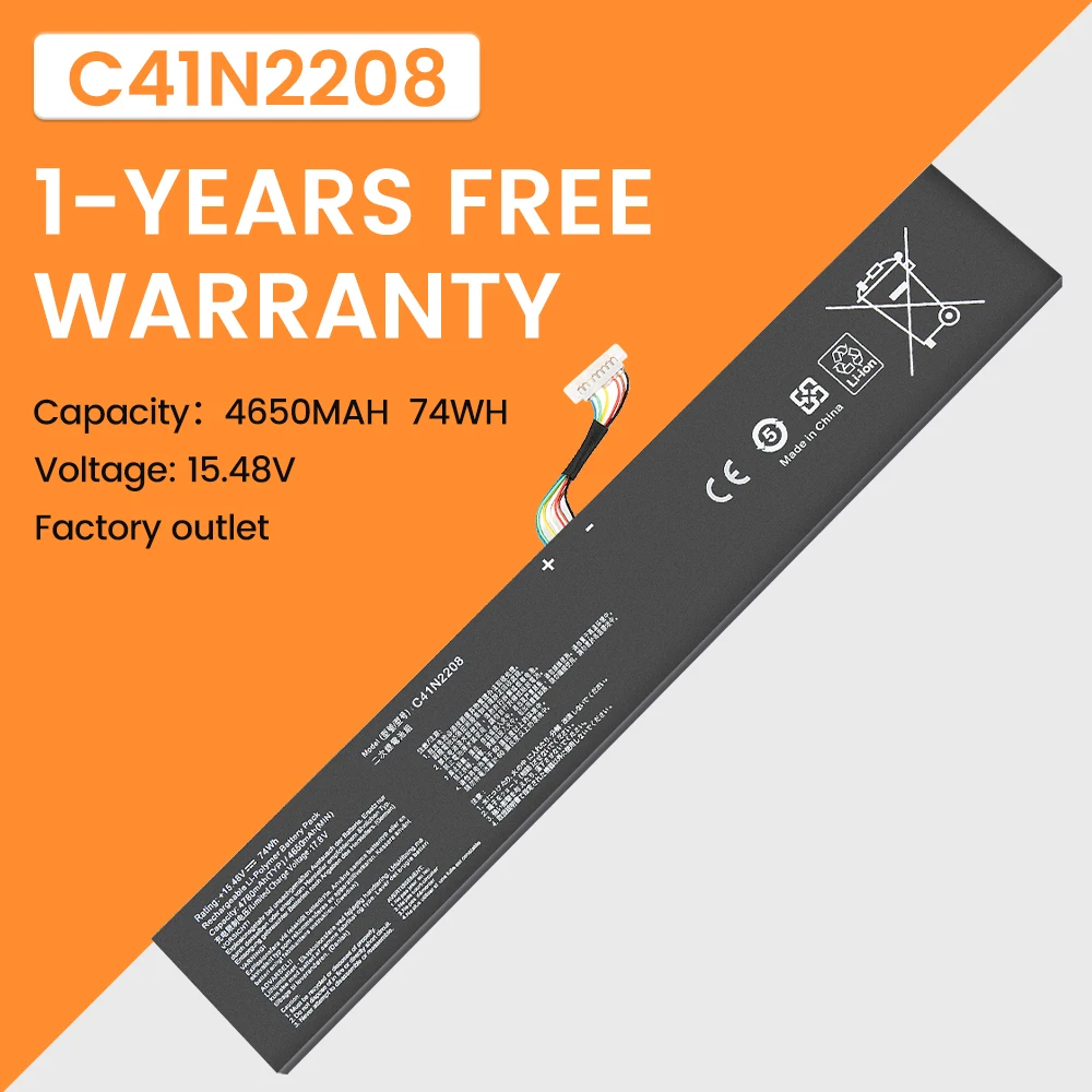 

C41N2208 Battery For ASUS ROG ALLY Gaming Handheld series of RC71L/PC71L Expand high capacity of 74Wh mod upgrade Free all Tools