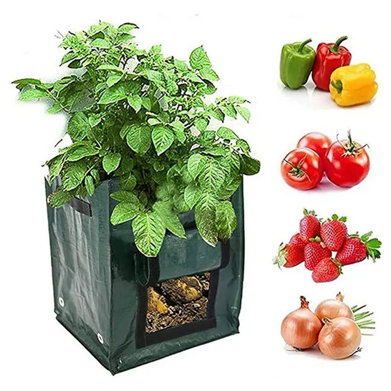 

Potato Grow Bags With Flap Vegetable Grow Bags With Access Flap Planter Pot With Harvest Window Suitable For Planting Potato