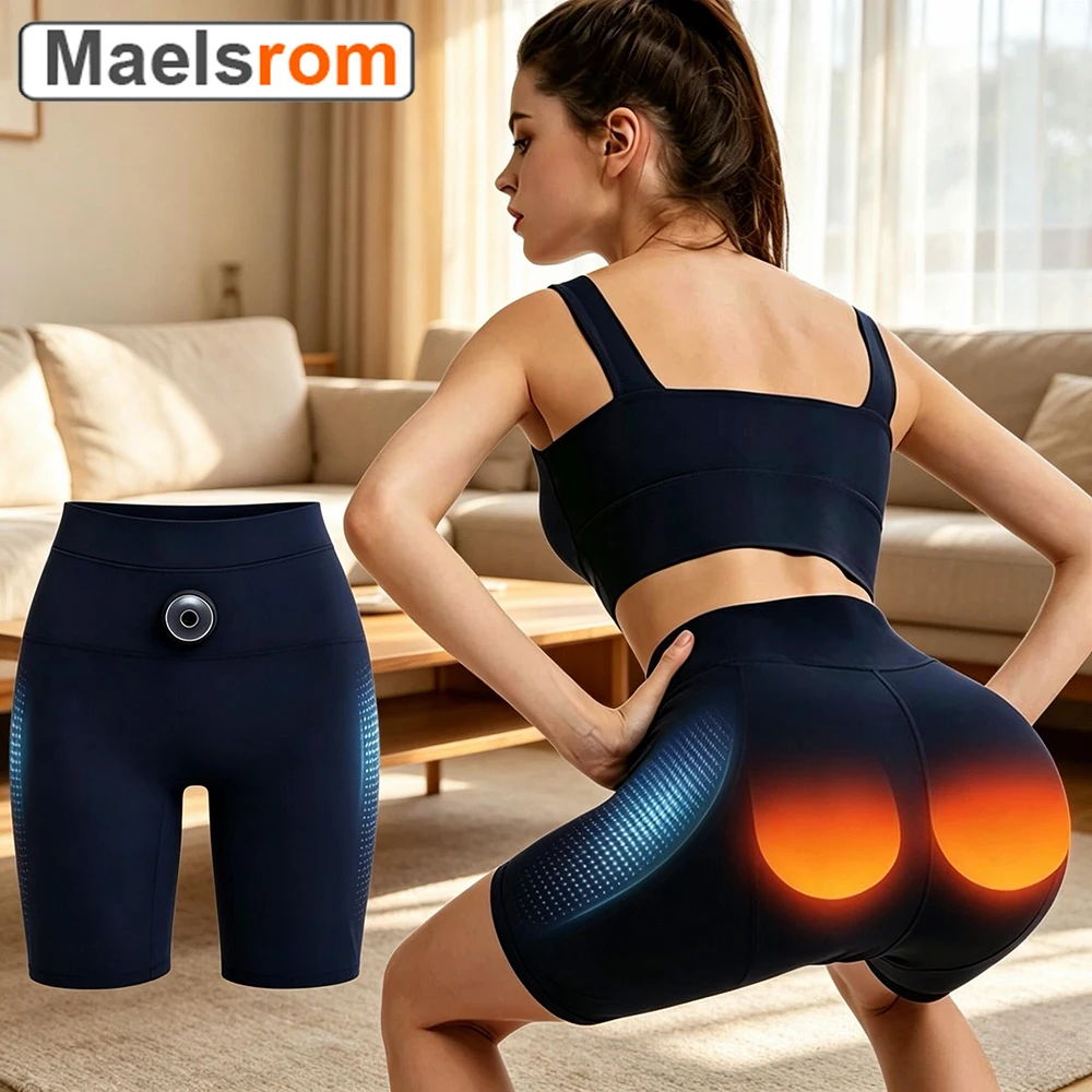 EMS Smart Fitness Shorts Butt Lifting High Waist Control Body Shaping Muscle Stimulation Microcurrent Pulse Yoga Workout Pants
